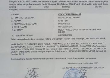 Diduga Dianiaya, Wartawan Media Online Lapor Polisi