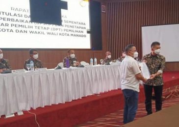 Diplenokan KPU DPT Manado Untuk Pilkada Berjumlah 328.539