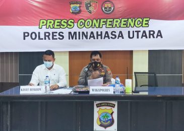 Press Conference, Polres Minut Beberkan Empat Kasus yang Ditangani