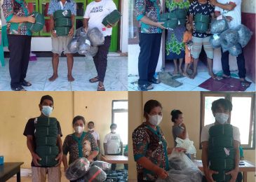 Bantu Nelayan dan Usaha Budidaya Rumput Laut, Pemdes Tangkasi Salurkan Bantuan Tali Nilon