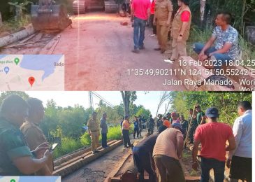 Lancarkan Aktivitas Perekonomian Masyarakat, JGKWL Bangun Jembatan Darurat Penghubung Kima Bajo dan Wori