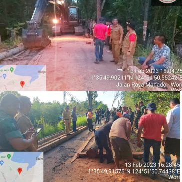 Lancarkan Aktivitas Perekonomian Masyarakat, JGKWL Bangun Jembatan Darurat Penghubung Kima Bajo dan Wori