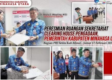 Sekda Novly Wowiling Resmikan Ruangan Sekretariat Clearing House Pengadaan