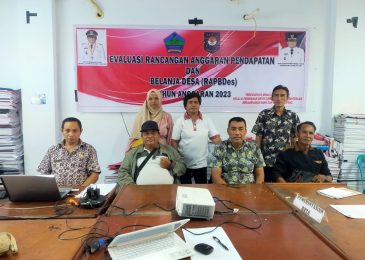 Pemdes Mantehage II Tangkasi Bersama BPD Selesai Mengikuti Evaluasi RAPBDes 2023