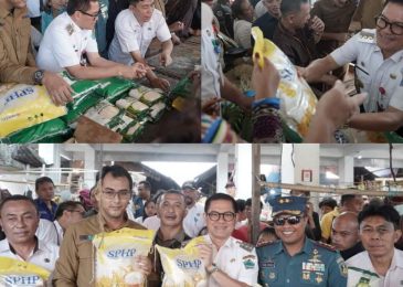 Pantau Harga dan Ketersediaan Bapok, Bupati Bersama TPID Turun ke Pasar Kema