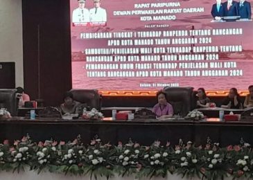 DPRD Manado Gelar Paripurna Ranperda R-APBD 2024