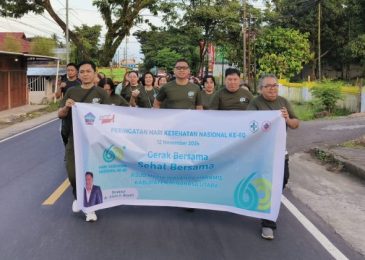 Peringati HKN Ke-60, Pjs Bupati Buka Jalan Sehat dan Zumba Bersama di RSUD Maria Walanda Maramis